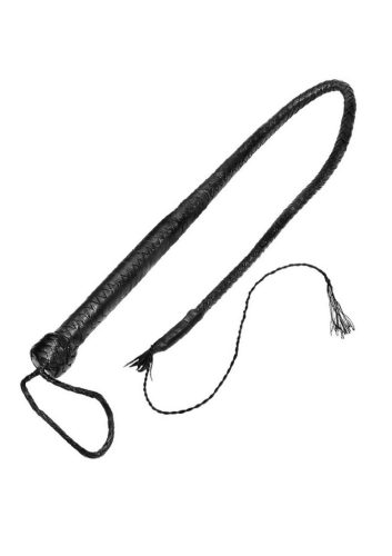 Bőr ostor-fonott. hossza:140cm