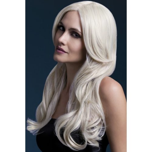 Khloe-Hullámos hosszú szőke paróka.