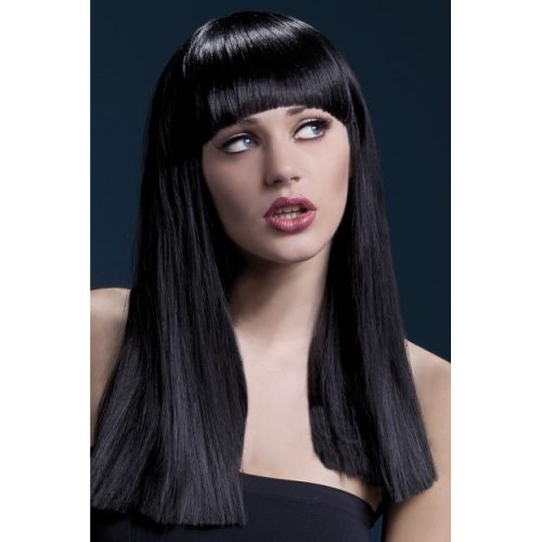Alexia-hosszú egyenes fekete paróka.