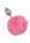 Fém anál plug puha pom-pommal-kis méret. Pink
