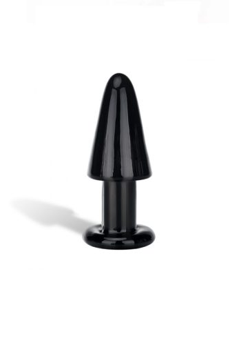 Intruder Black Glass Butt Plug.