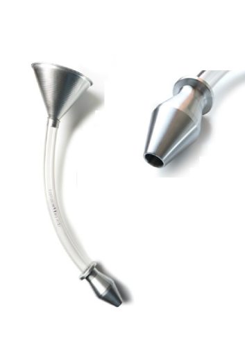 Aluminium anal plug tölcsérrel.