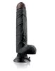 REAL FEEL DELUXE 7 BLACK vibrator-23cm.