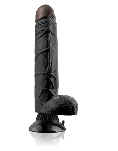 REAL FEEL DELUXE 7 BLACK vibrator-23cm.