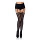 Sheer Stockings with Vertical Stripes.