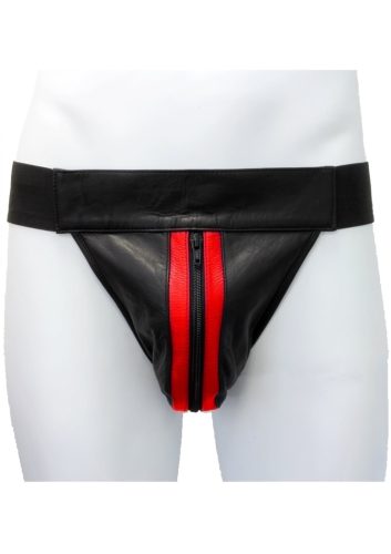Leather jock-red. Méret:M