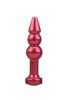 Easy Fém anal plug kővel-bordás. Málna-pink kővel