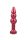 Easy Fém anal plug kővel-bordás. Málna-pink kővel