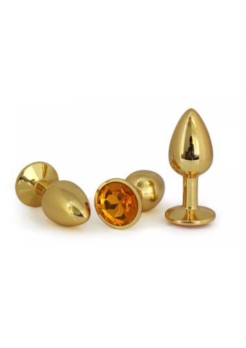 Fém,gold anál plug csillogó véggel-közepes. Narancs