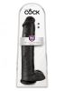 King Cock With Balls,fekete-38cm.