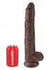 King Cock With Balls 35.5cm-barna.