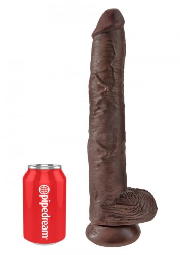King Cock With Balls 35.5cm-barna.