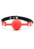 Silicone Ball Gag Lakat nélkül-Piros