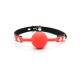 Silicone Ball Gag Lakat nélkül-Piros
