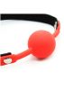 Silicone Ball Gag Lakat nélkül-Piros