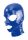 Latex Hood Open Eyes And Mouth BLUE. Méret:L