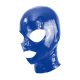 Latex Hood Open Eyes And Mouth BLUE. Méret:XL