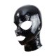 Latex Hood Open Eyes And Mouth-Black Méret:XL