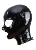 Latex Hood Open Eyes And Mouth-Black Méret:XL