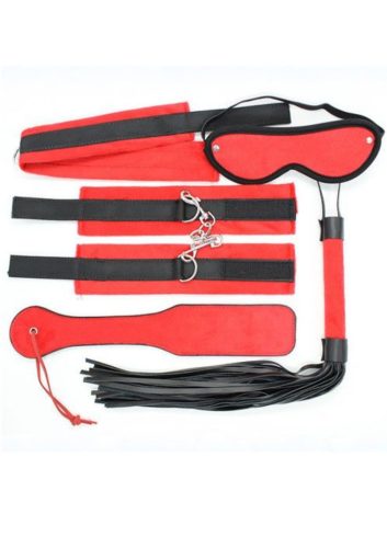 Piros bondage set,6db-os.