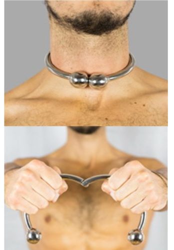 Mágneses nyakörv orvosi acélból. Belső átmérő:12cm.