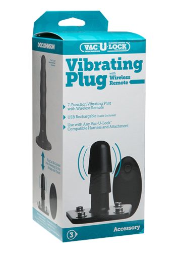 VAC-U-LOCK Vibrating Plug with Remote.
