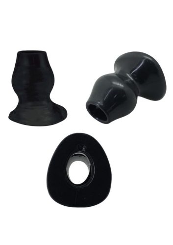 Fekete lyukas anal plug.