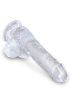 King Cock Clear herés dildó-16cm.