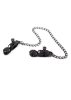 Hard nipple clamps.