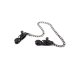 Hard nipple clamps.
