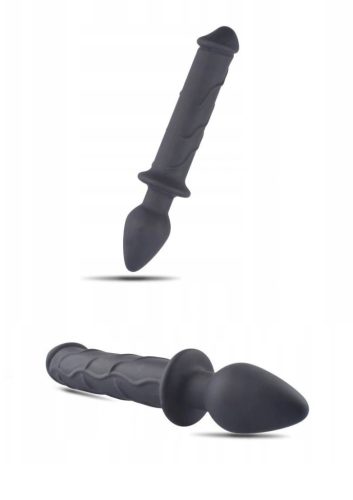 Dildo with anal plug ,szilikon -23cm.