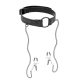 RING GAG WITH NIPPLE CLAMPS.