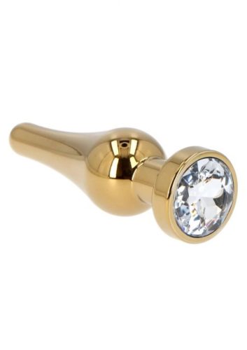 Gold anal plug kővel.