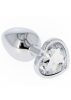 Fém anál plug csillogó Diamond szívvel-kicsi. Áttetsző kővel