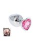 Fém anál plug csillogó szívvel pink-nagy. Pink
