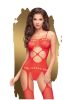 Penthouse Hot Nightfall - cikk-cakkos, nyitott, necc szett. Feket,Méret:XL