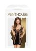 Penthouse Juicy Poison - lyukacsos, pántos miniruha,fekete. Méret:XL