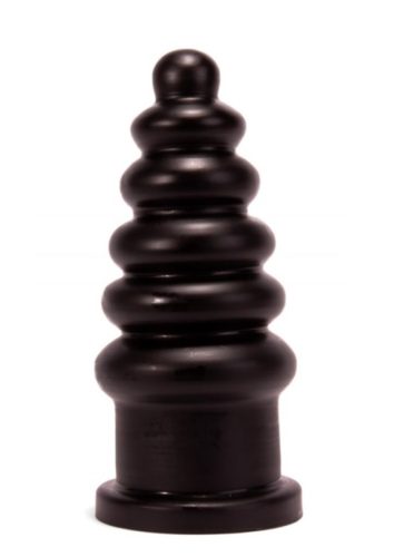 Butt plug bordás,23cm-fekete.