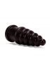 Butt plug bordás,23cm-fekete.