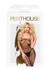 Penthouse Firecracker - keresztmintás, nyitott overall -fekete. Méret:XL