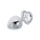 Fém anál plug csillogó Diamond szívvel-közepes. Áttetsző