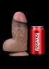 FAT Nature cock dual layered, silicone,brown.