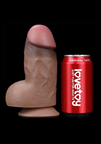 FAT Nature cock dual layered, silicone,brown.