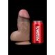 FAT Nature cock dual layered, silicone,brown.