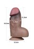 FAT Nature cock dual layered, silicone,brown.