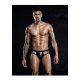 Férfi csillogó fekete Jockstrap No.7270. Méret:M/L