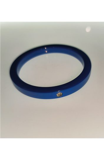 Alumínium köves kék péniszgyűrű. Átmérő:45mm