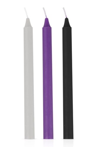 Sensual Hot Wax - BDSM testgyertya szett-3db. Lila,piros,fekete