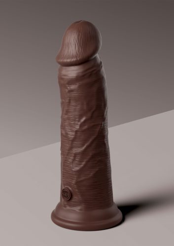 King Cock Elite, Dual Density Silicone Cock Brown -20cm.