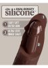 King Cock Elite, Dual Density Silicone Cock Brown -20cm.